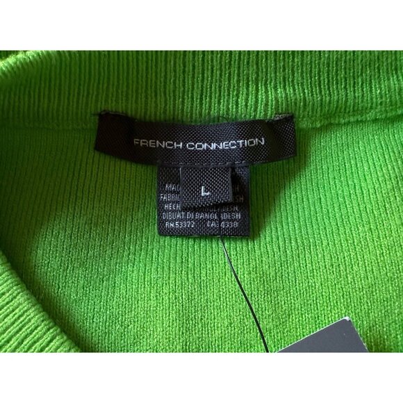 NWT French Connection Green CosySoft Short Sleeve Pullover Sweater Women's L - Picture 6 of 11